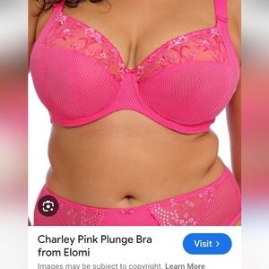 Elomi Charley Pink Plunge Bra size 34L